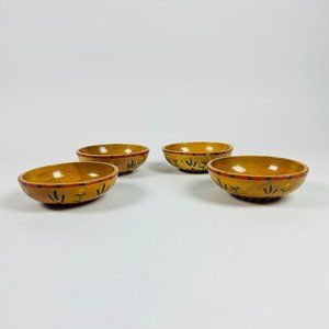 Occupied Japan Hand Painted Set of 4 Snack/Home 5.5" Decorative  Bowls